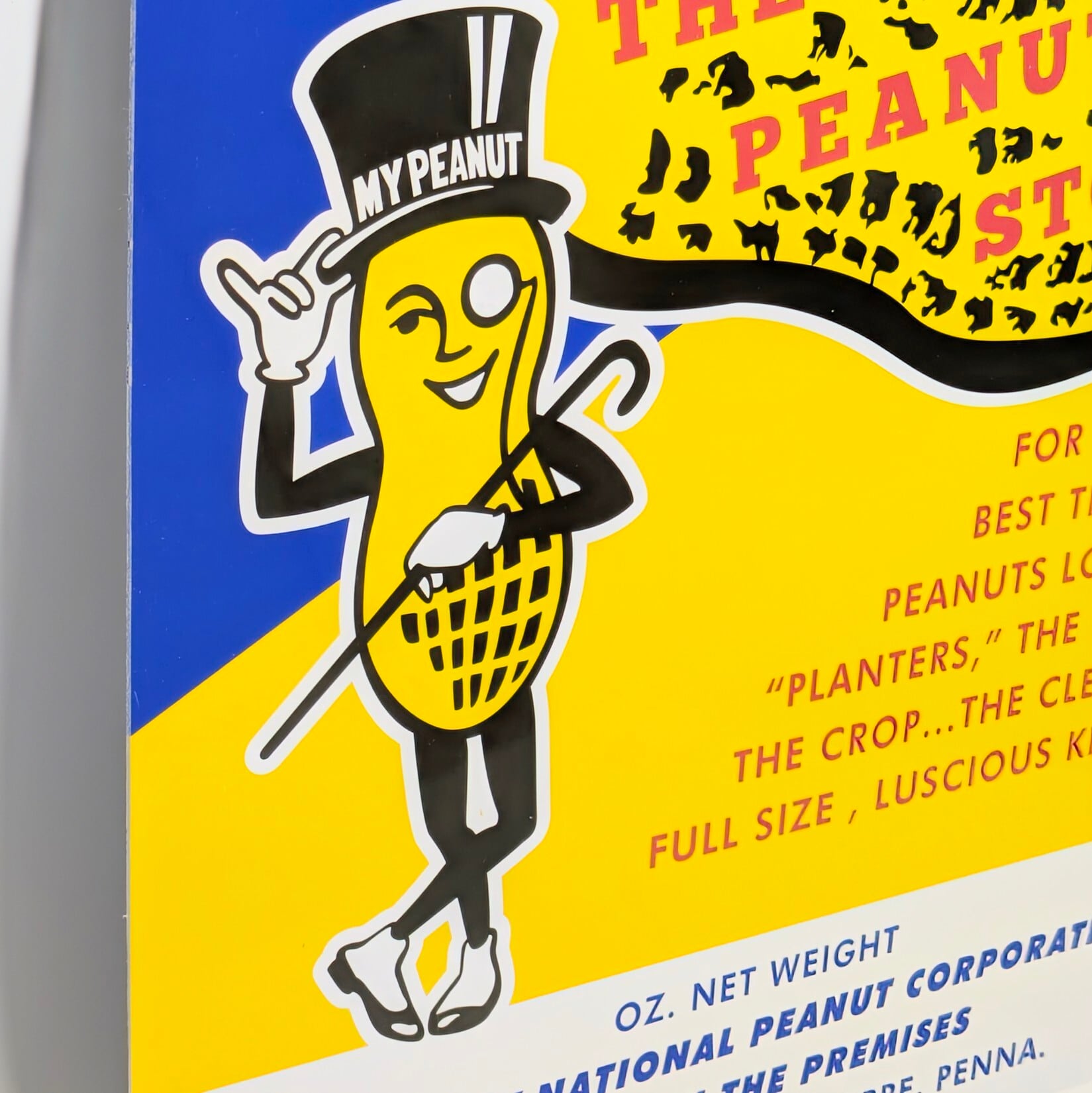 【 Mr.Peanut ( ミスターピーナッツ ) 】Planters / Plastic Sign Board / サインボード / 看板 〚アメリカン雑貨 アメトイ〛