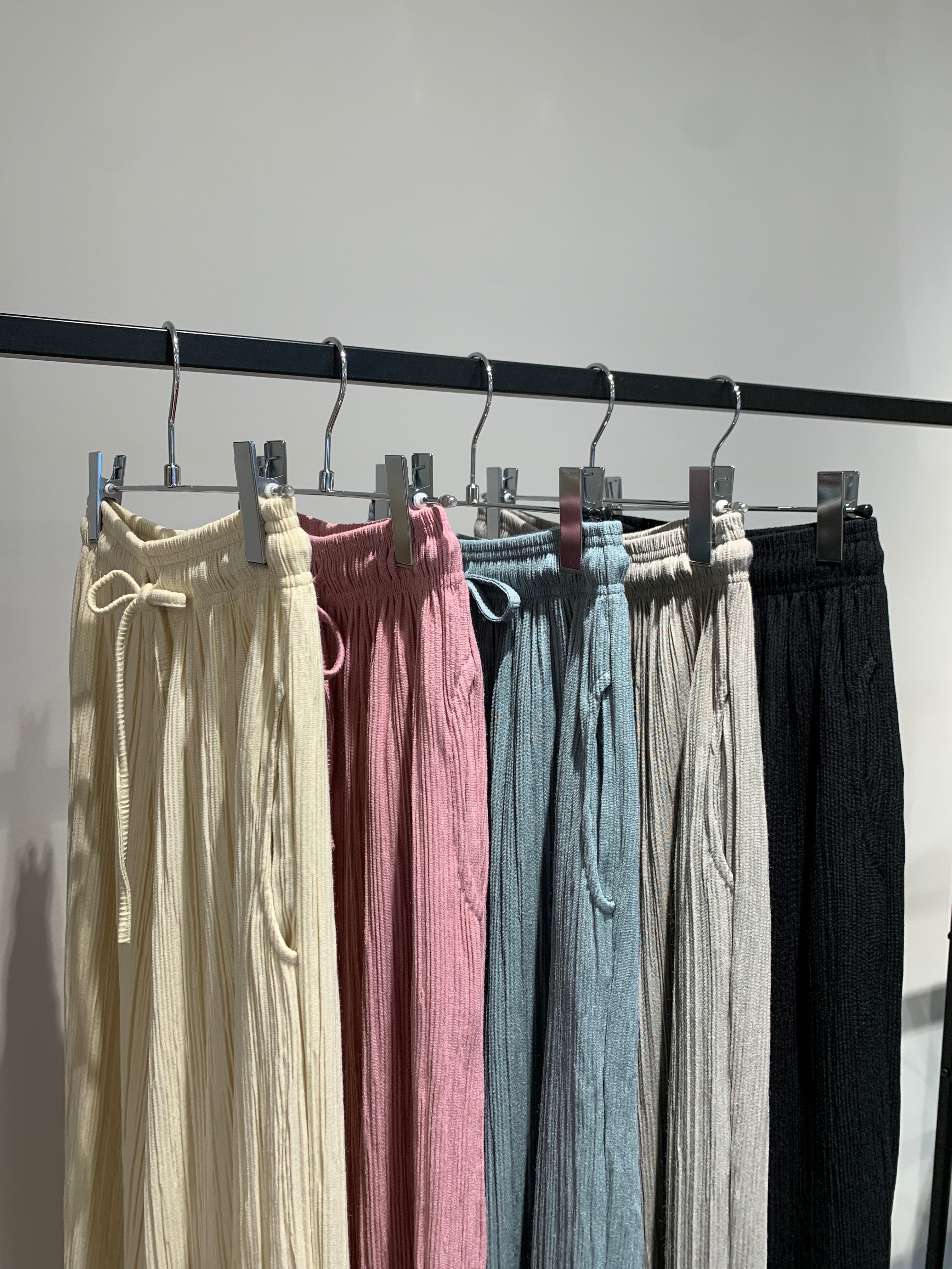 5color pleats pants