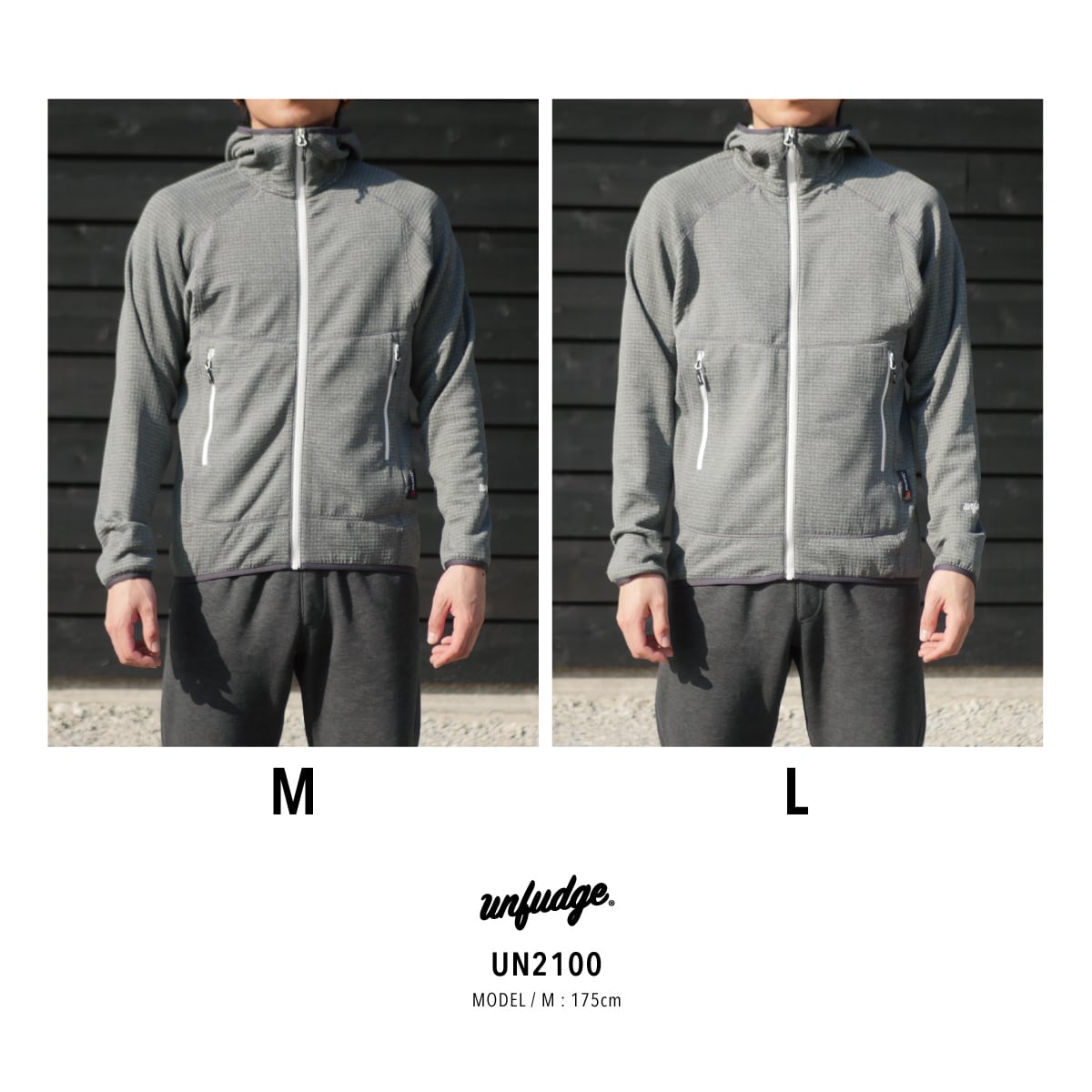 2023 UN2100 Light weight fleece hoody / grey (直販限定カラー) | unfudge ONLINE  STORE powered by BASE