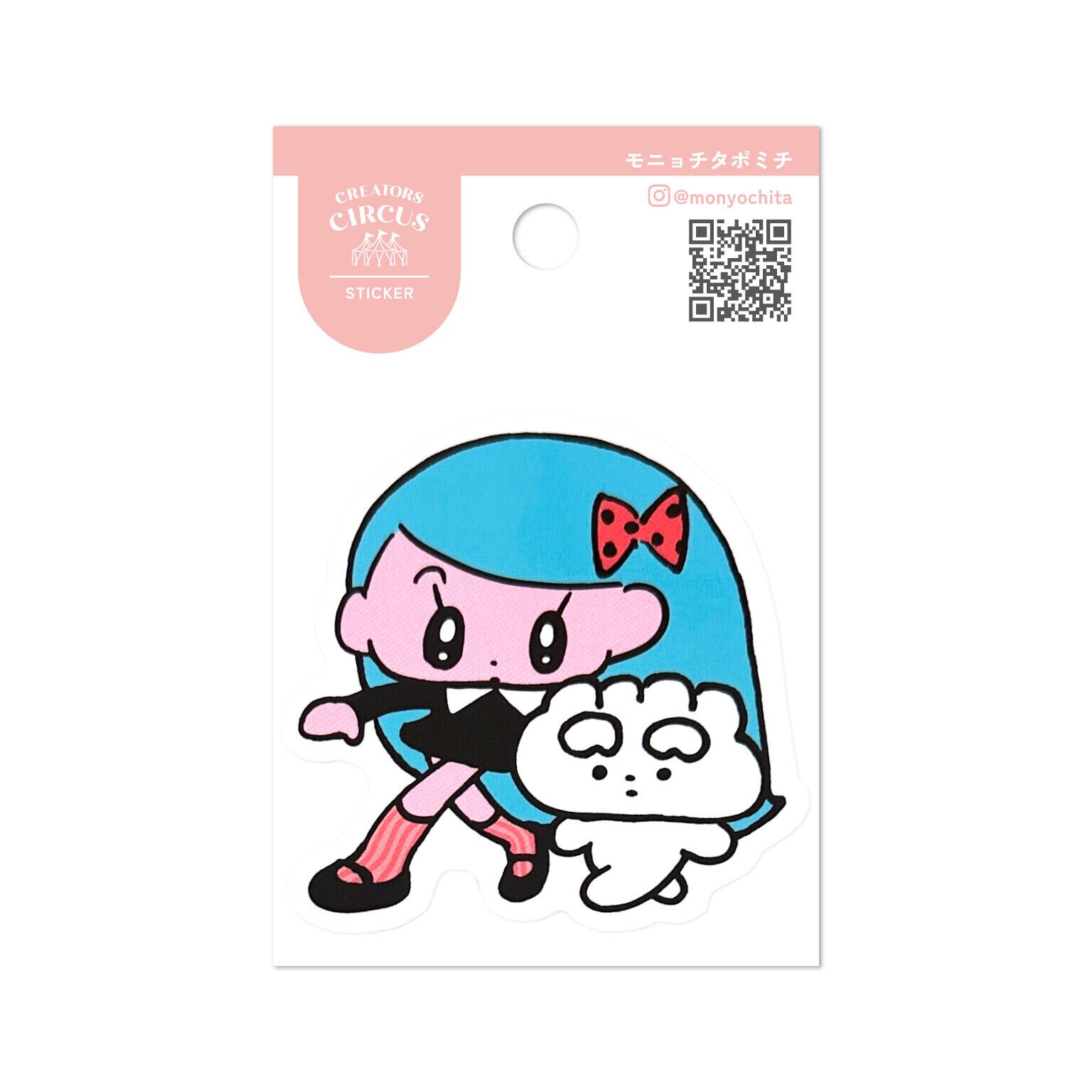 モニョチタポミチ ×CREATORS CIRCUS ぎょうざちゃんとお散歩 ステッカー ST01