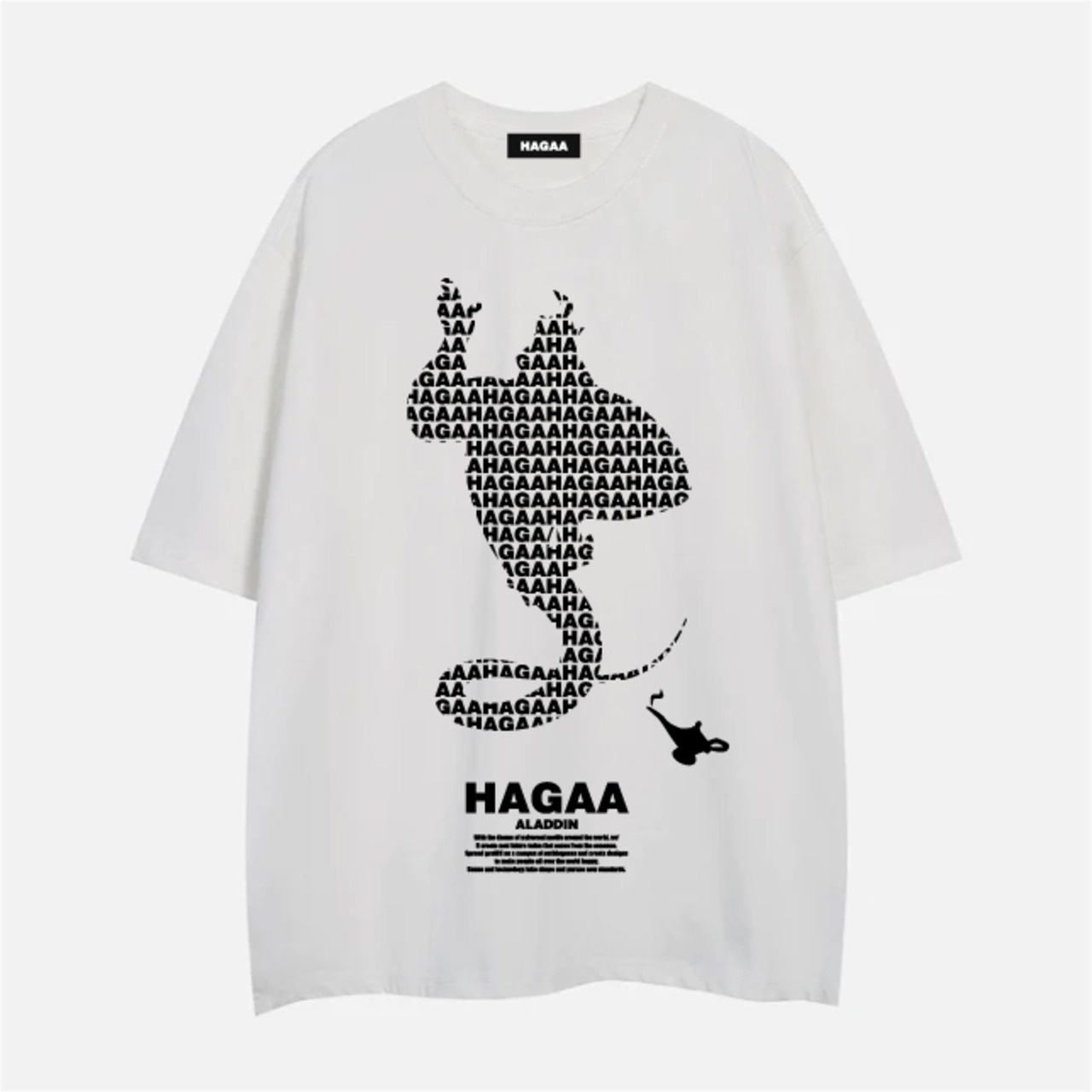 WORLD STANDARD/HAGAAコラボ/クルーネックプリントTシャツ/WSHT-086
