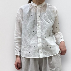 nume double gauze continuous dot print shirt