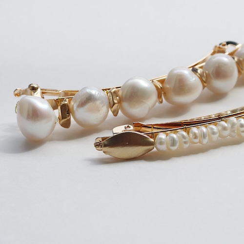 BARRETTE || 【通常商品】 2 PEARL BARRETTE SET || 2 BRACELETS || GOLD || FRSG0724Q