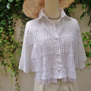 Made in Italy lace blouse／イタリア製 レースブラウス