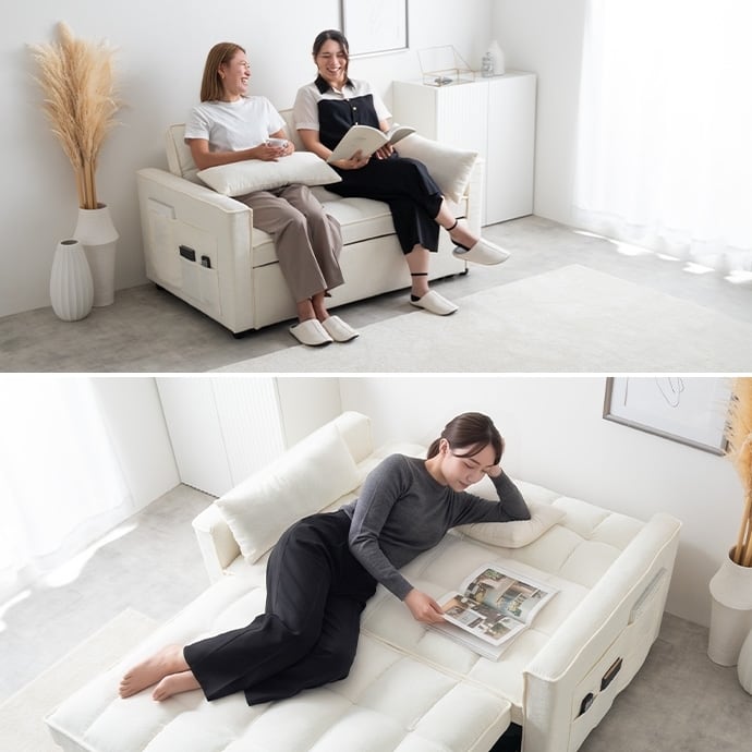 美品 3way リクライニング ソファベッド オットマン ソファ別売 3WAY リクライニング ソファベッド 幅135cm | FIGARO