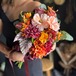 オレンジ×バーガンディクラッチブーケ☆