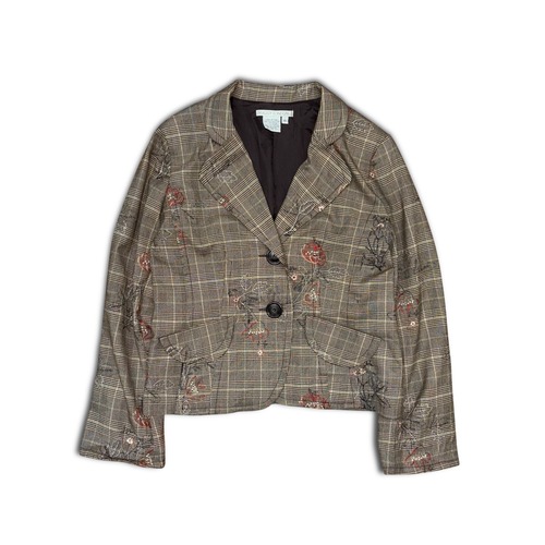 vintage tailored  jacket  テーラードジャケット　刺繍　花