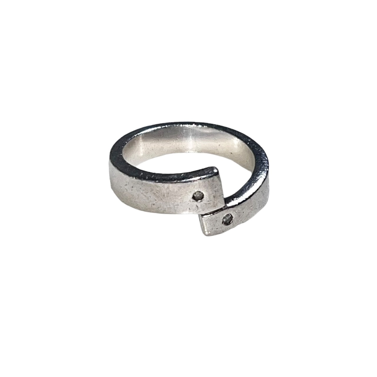 vintage silver rhinestone ring