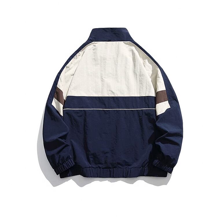 ★RETRO COLOR CONTRAST STAND COLLAR JACKET　　　A0802