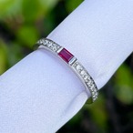 Baguette Ruby & Diamond Ring