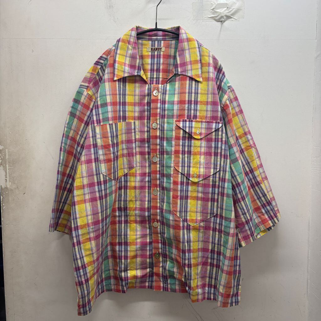 RANDY ランディ 22SS SURPRISAL BACK CUT SHIRT チェックシャツ SS22