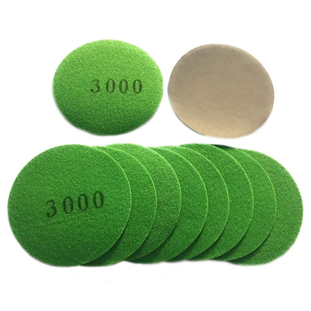 【ASPALAND】 耐水 ペーパー サンドペーパー 丸型 サンダー用 紙 やすり 鏡面磨き 125mm セット (10枚 3000)