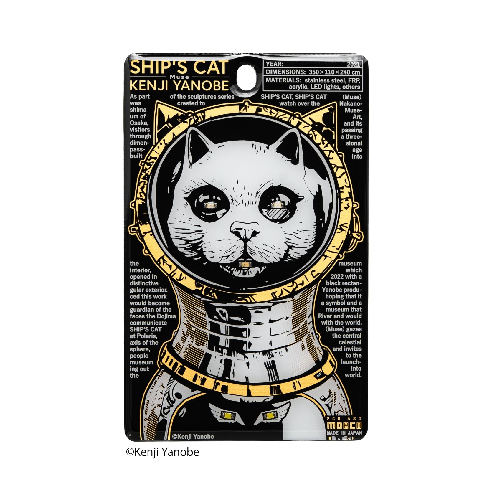 FLASH SHIP'S CAT (Muse) 基板アート ICカードケース | PCB ART moeco