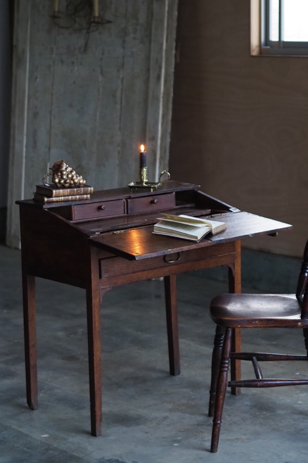 イギリス ライティングビューロー-antique writing desk 