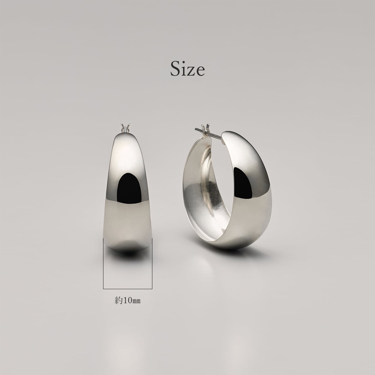 プラチナ 直径25mm フープピアス【MPT0042P1】 | MONICE/モニス