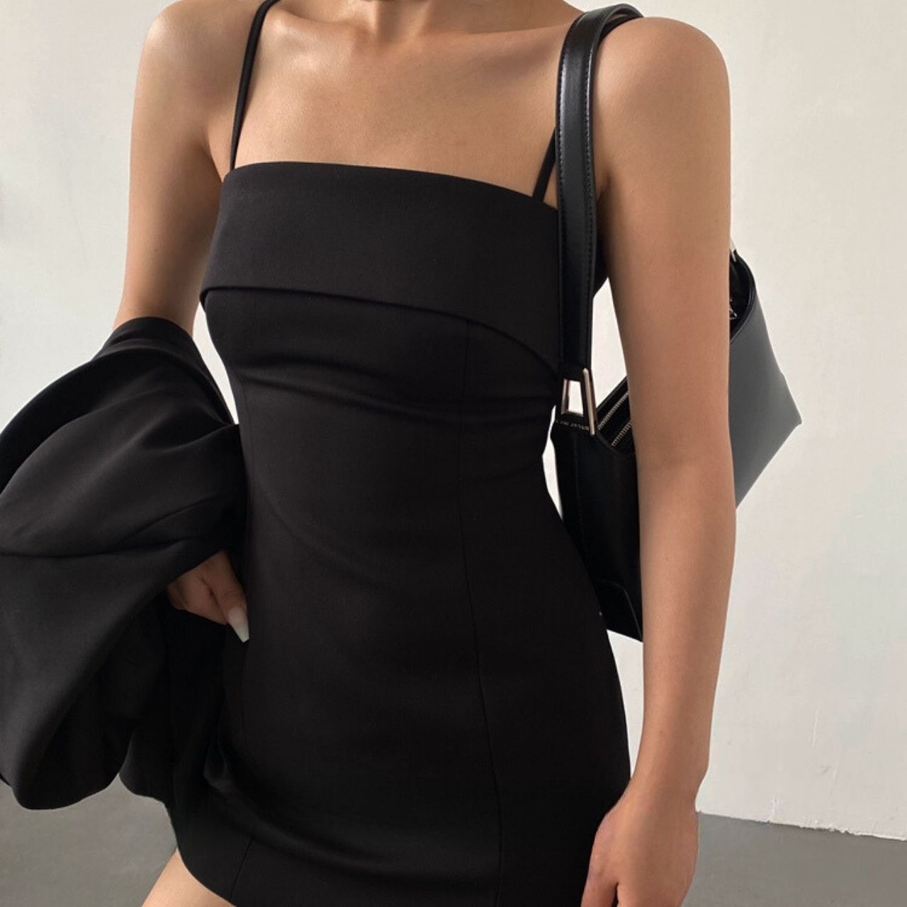 ストラップフィットシンプルミニワンピース　LT0020018