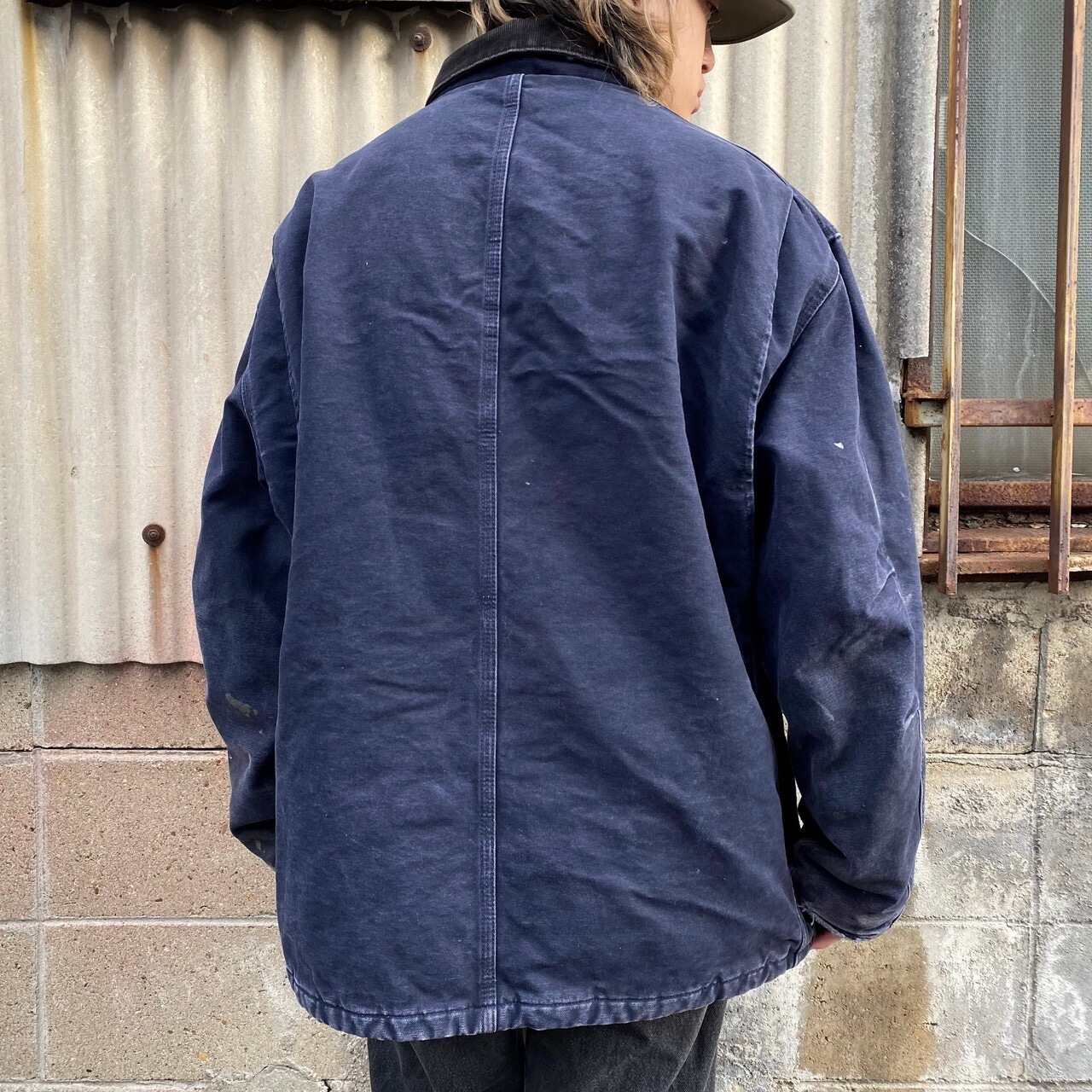 雰囲気系 ビッグサイズ Carhartt カーハート 企業ロゴ刺繍 
