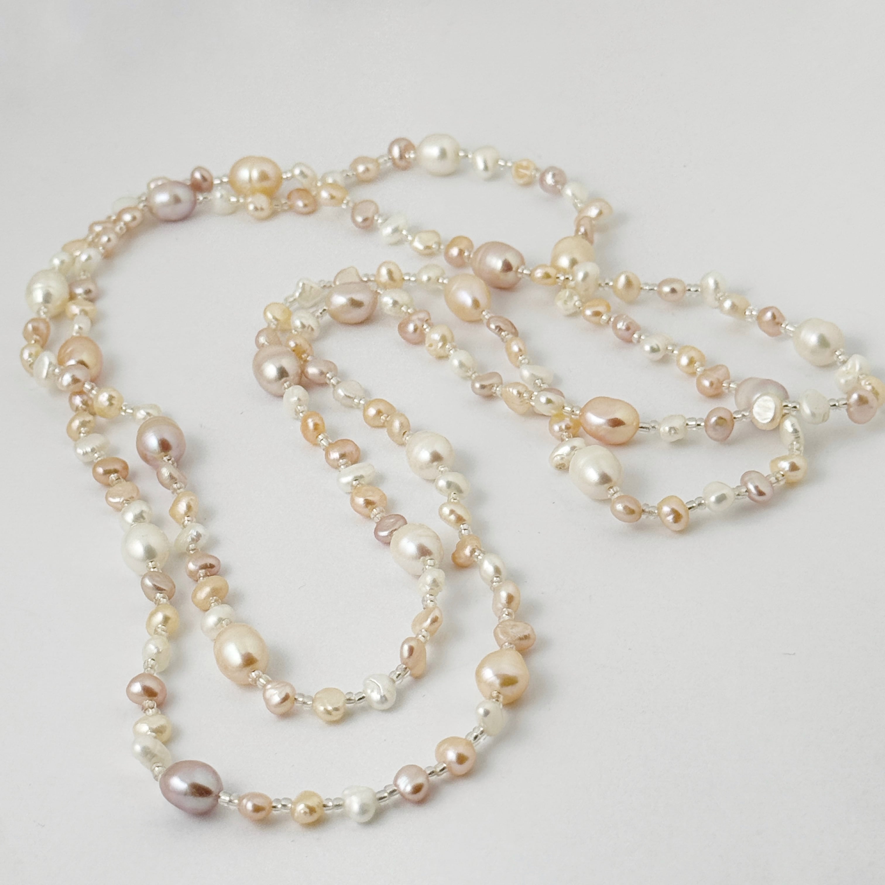 パールビーズ ネックレス カジュアル パールネックレス ブラックパール / ピンクパール | 【公式