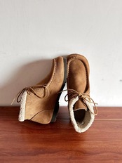 Nordique Leather Lace-Up Boa Boots F0872