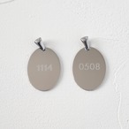 プレートネックレス 刻印オーダー イニシャル 数字 サージカルステンレス SUS316L