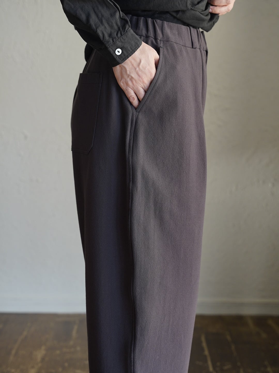 MITTAN OCジョーゼットパンツ PT-141 墨黒 MITTAN OCジョーゼットパンツ PT-141 | monday mama market