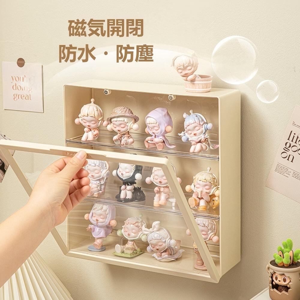 Labubu/9-15cmぬいぐるみ用 2段/3段 収納ケース 透明 2WAY 壁掛け