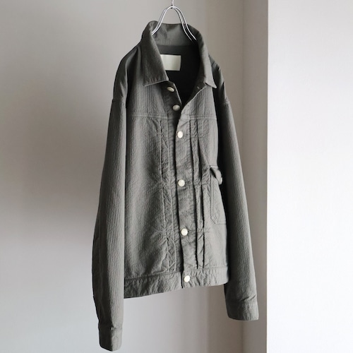 INNAT “ SASHIKO TYPE-1 TRUCKER SHIRT ( Grey )”