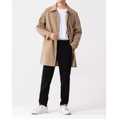 ボタンフロント ヒップ丈コート af0009