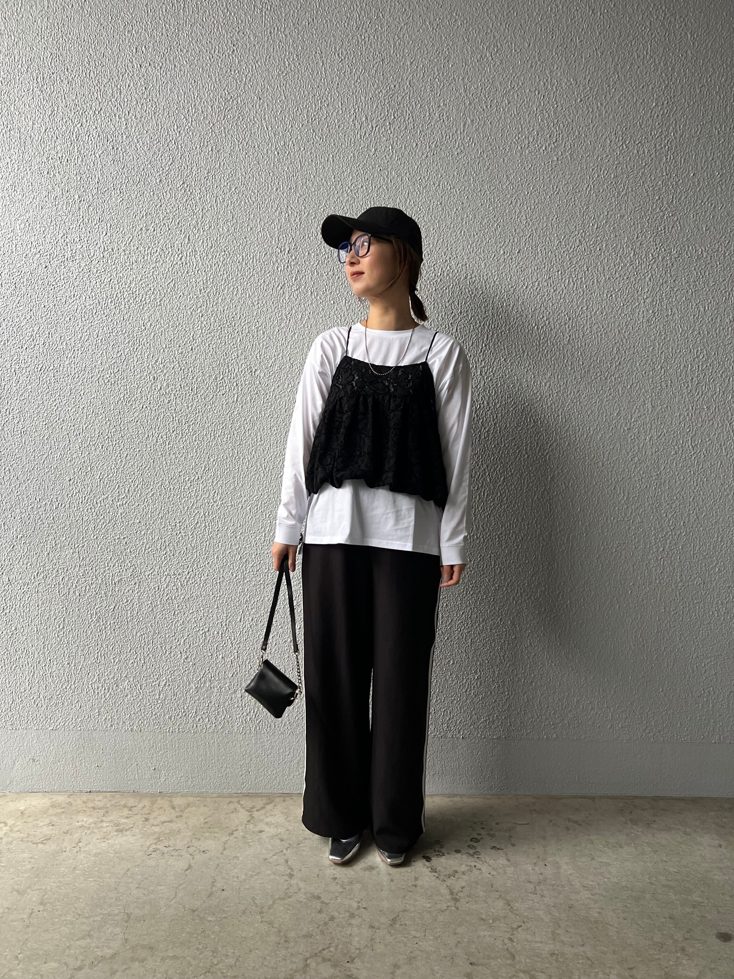 【SELECT】サイドラインジョーゼットパンツ