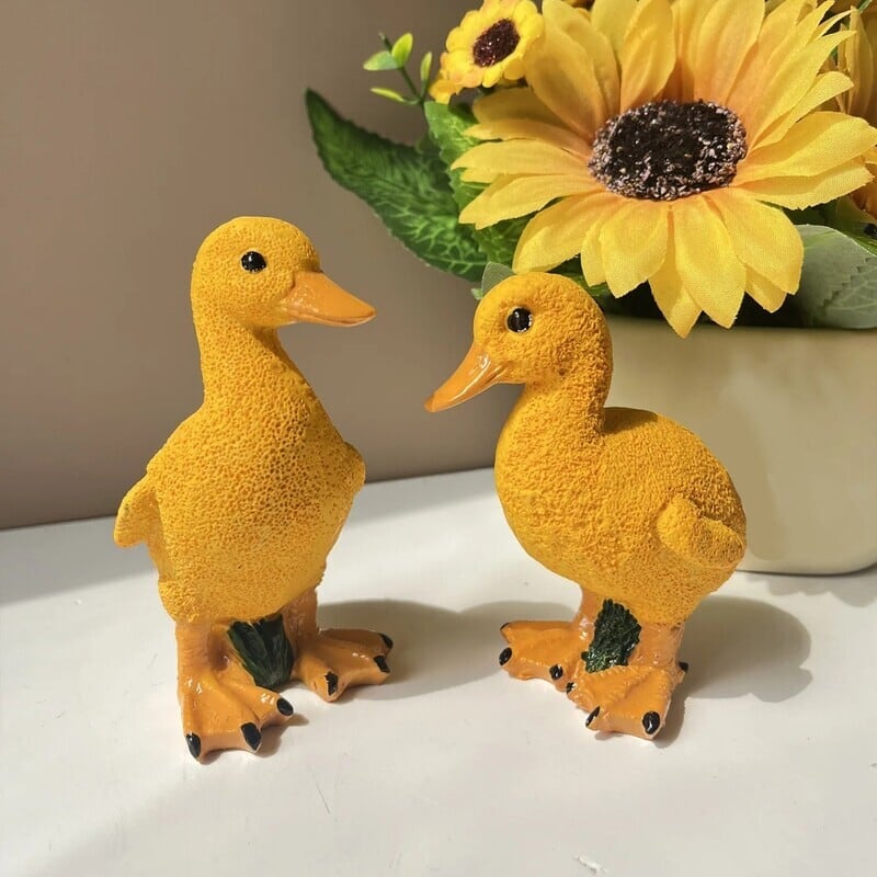 オブジェ アヒル 2個セット コンパクト おしゃれ かわいい インテリア 置物 オーナメント 雑貨 ディスプレイ アート 動物 アニマル あひる 装飾 ギフト プレゼント