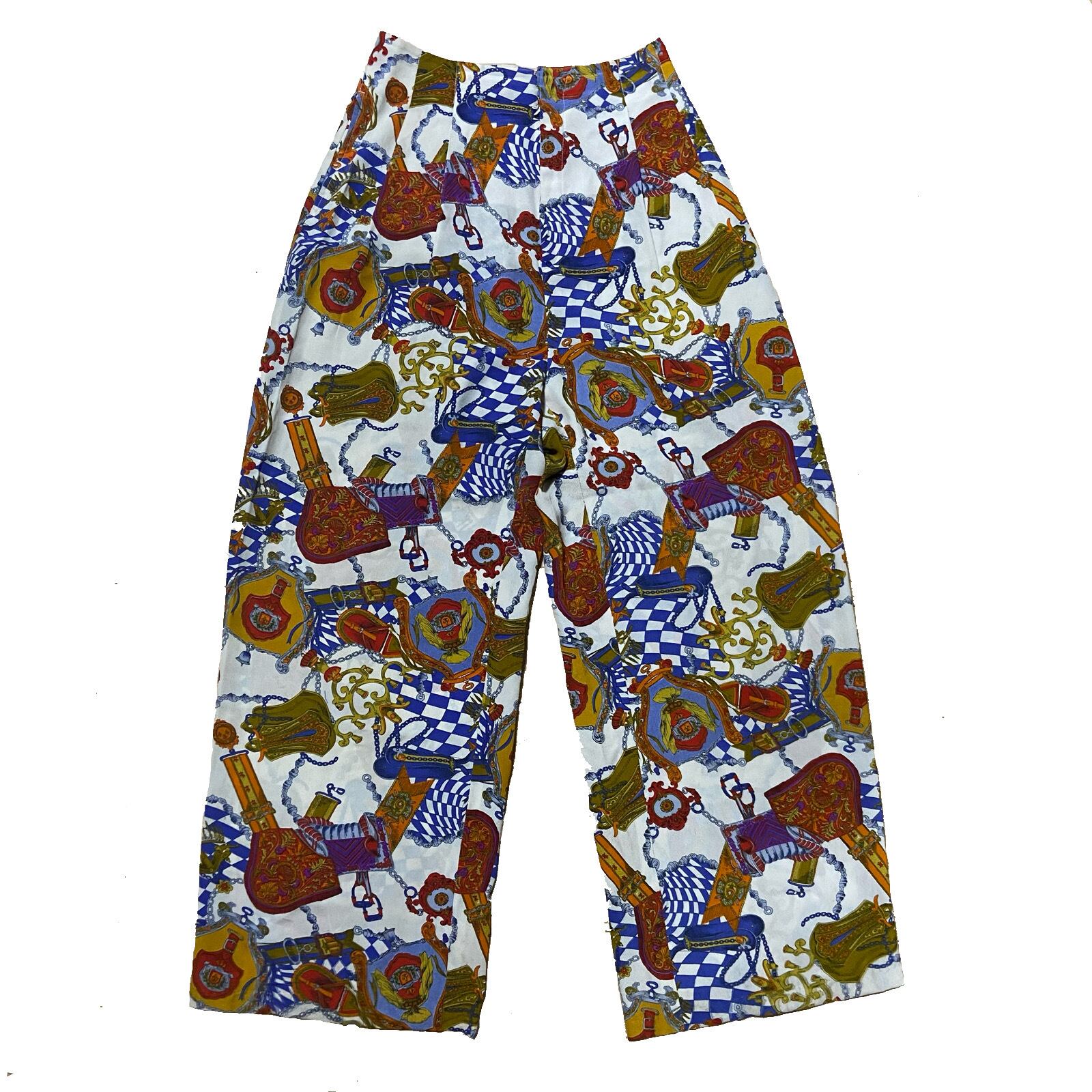 Artistic Patterned Loose-fitting Pants