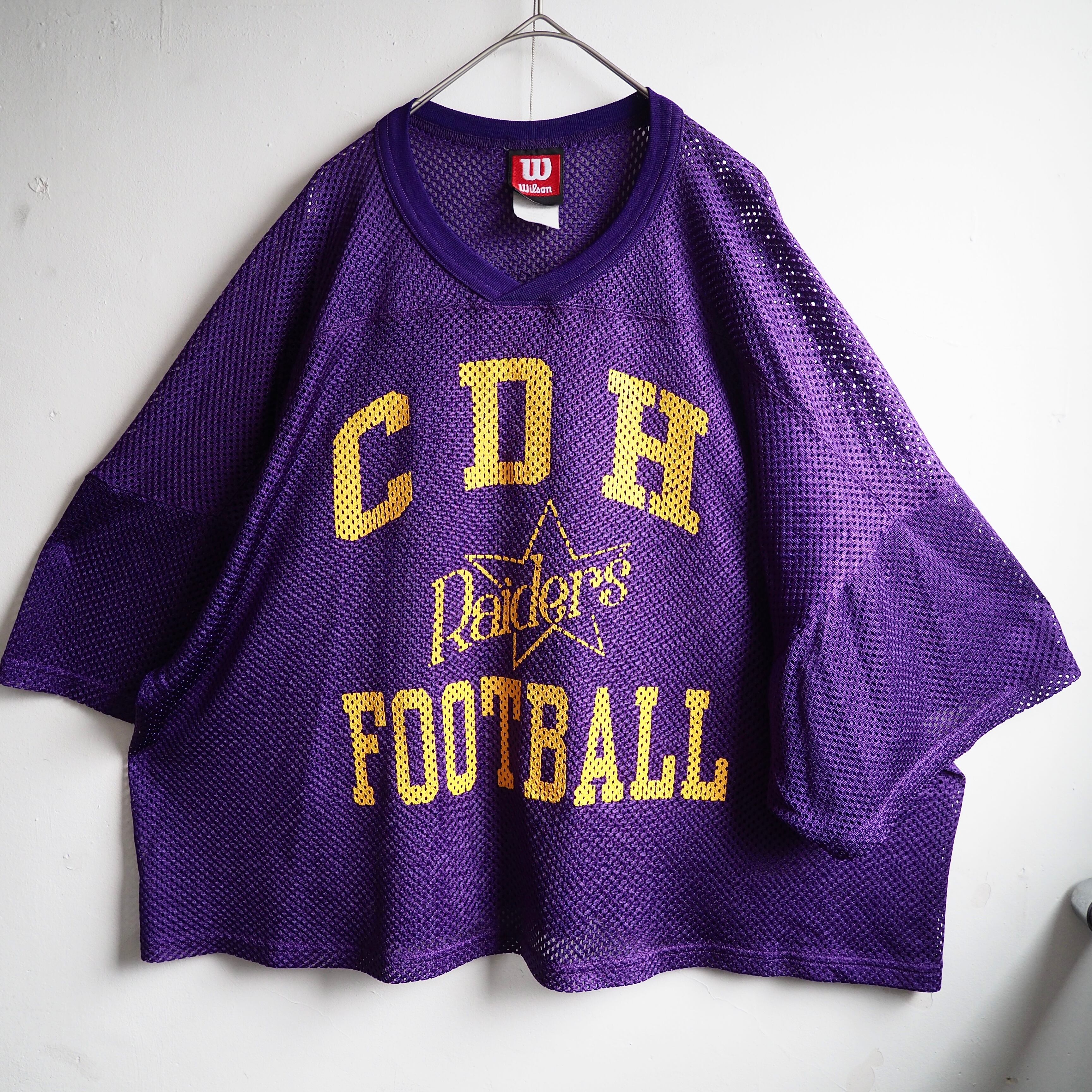 1990s ” Wilson ” ” CDH Raiders ” Short length mesh game Tee