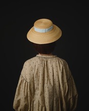 【suie】Polka dot gathered sleeve tunic/ポルカドットパフスリーブチュニック(ブラウン×ブラックドット)