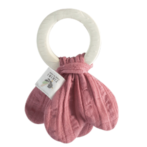 Organic Comforters with Rubber Teether (with Muslin)Pink_97009