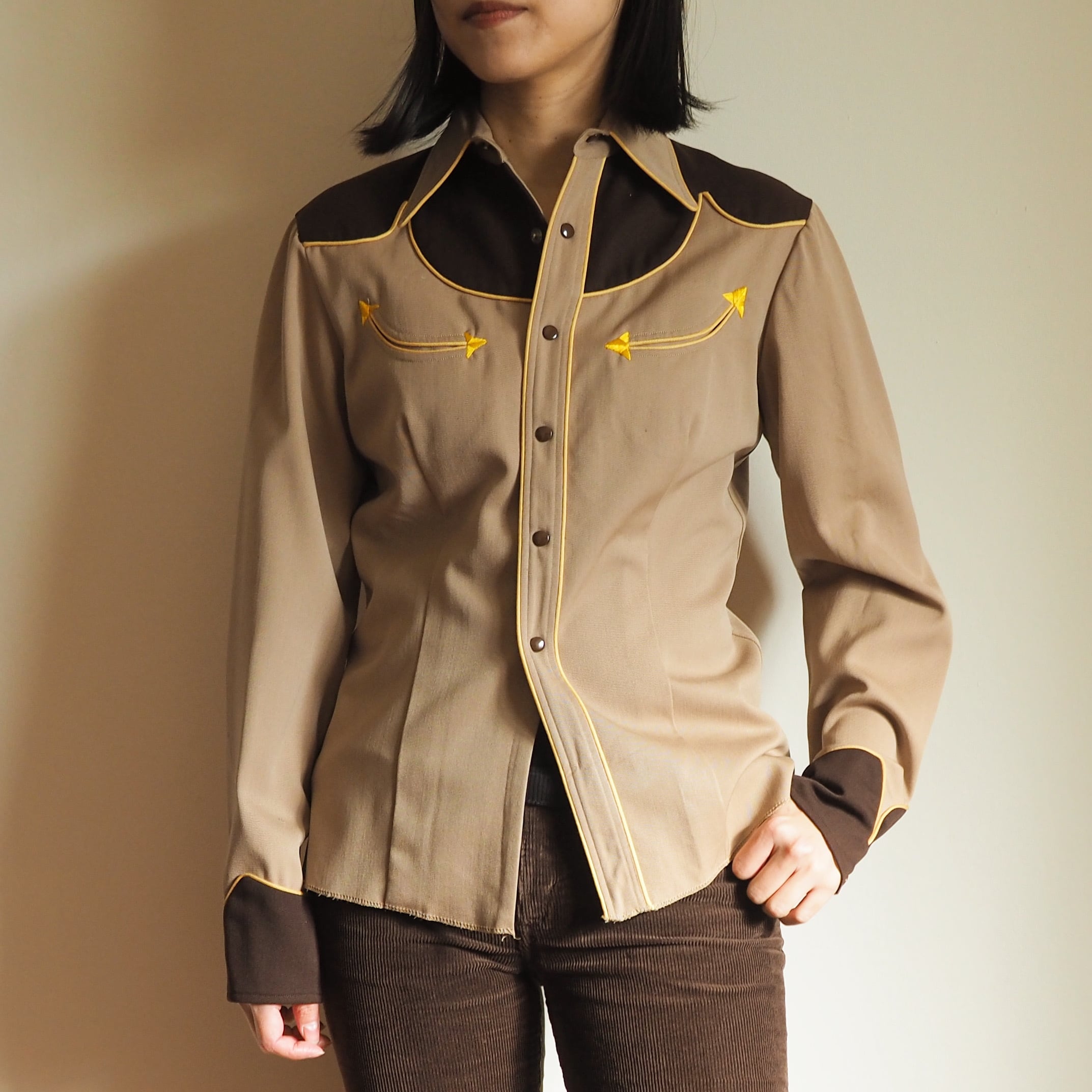 ☆50sUSA製bar authentic western H ber Cシャツ 50s CALIFORNIA