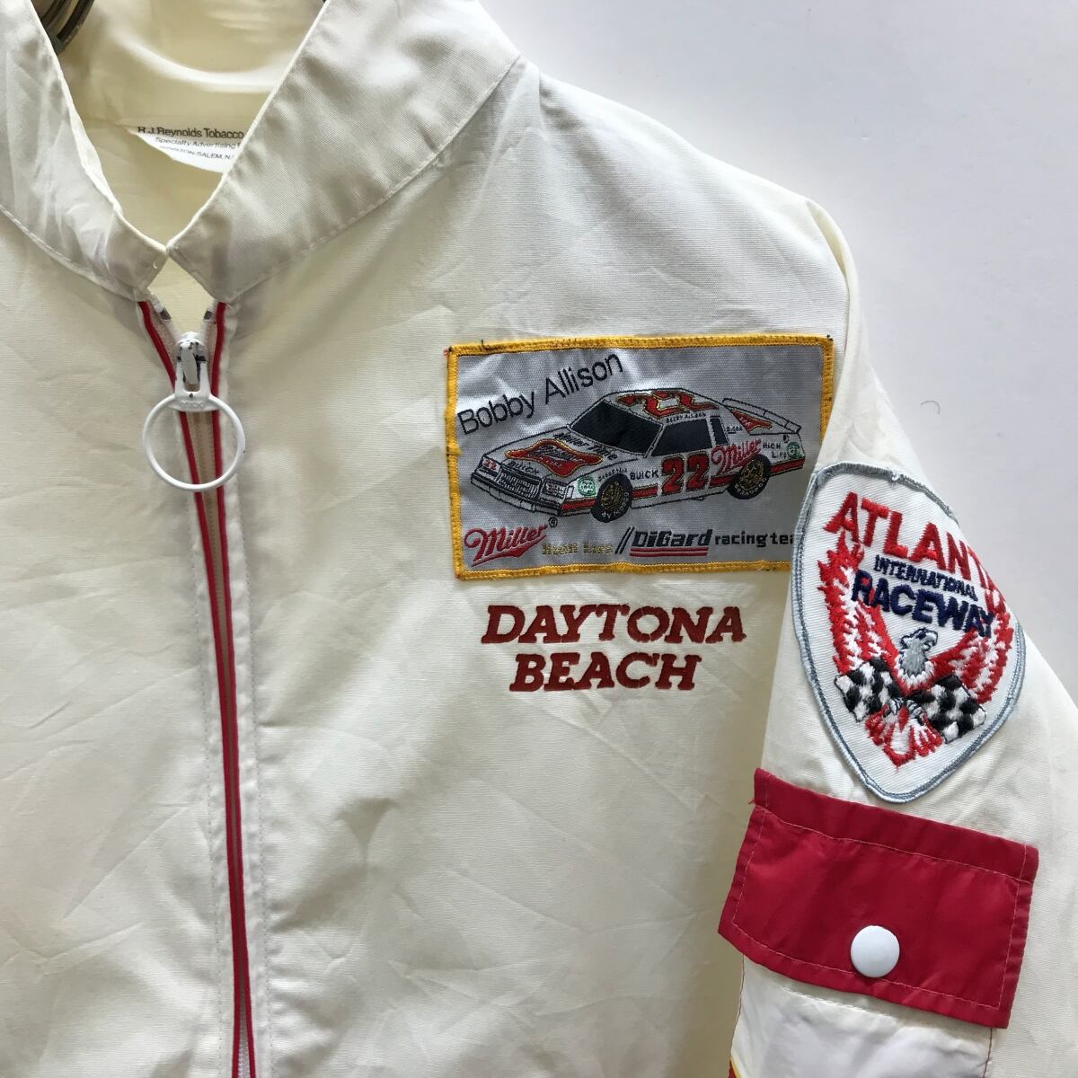 [SALE]11/25迄　期間限定価格　NASCAR WINSTONCUP GRAND NATIONAL DRIVERS BOBBY ALLISON  1983 CHAMPION コットン レーシングジャケット スイングトップ XL