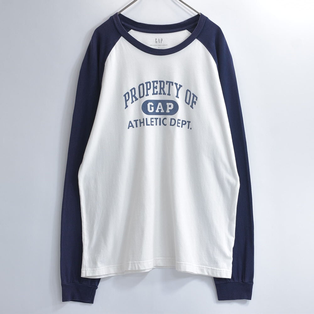 GAP ギャップ ラグランスリーブ ロゴプリント ロングスリーブTシャツ