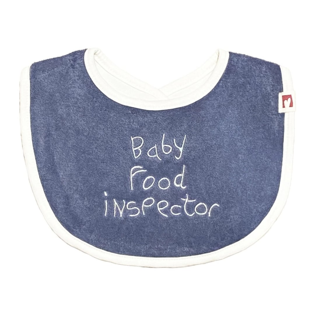 mwahmwah / Lettering Bib / Blueberry blue