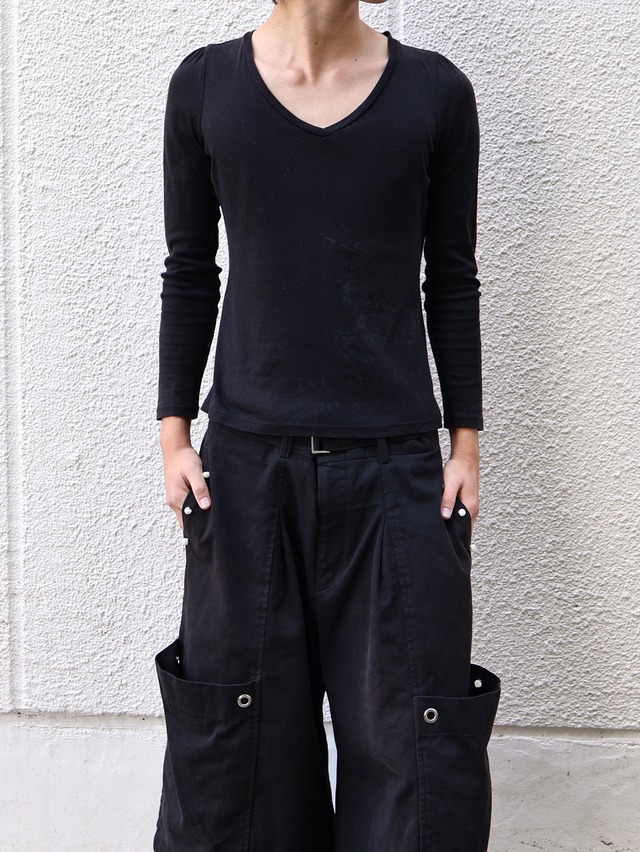 【BURBERRY】logo print long sleeve top