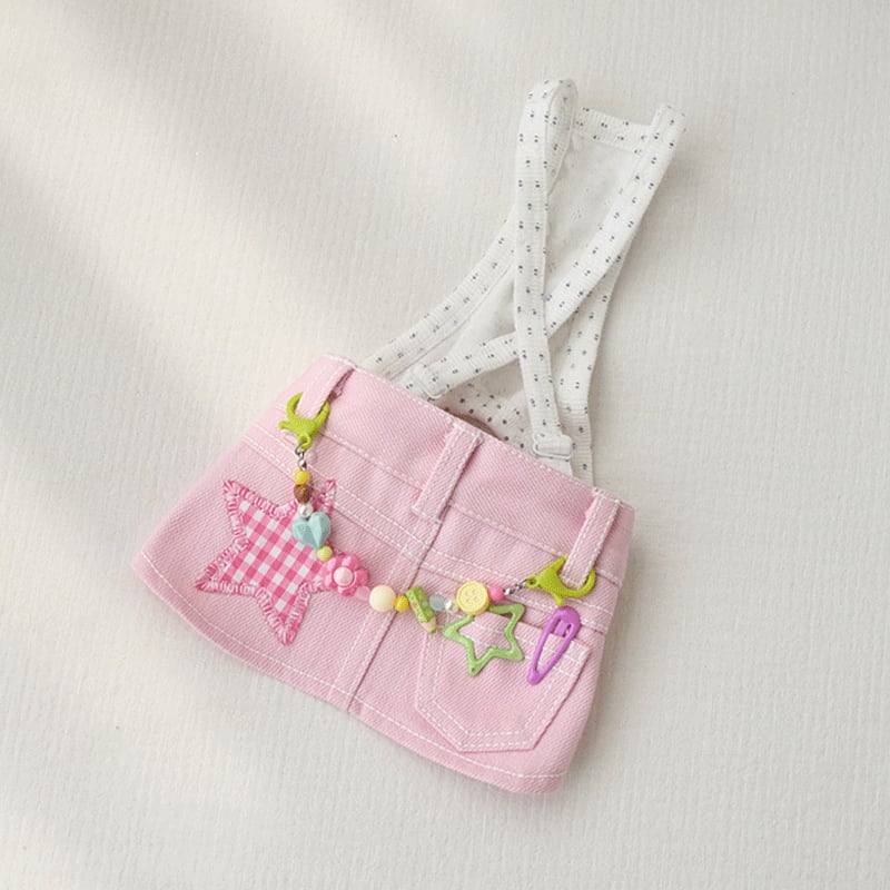 M/即納【It’s Sunny Outside】Candy Pop Overall Skirt (BerryPink)