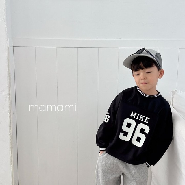 【取寄】mamami｜mike 96 number tee｜マイク96ナンバーT｜XS-JL｜kids&jr｜26 spring