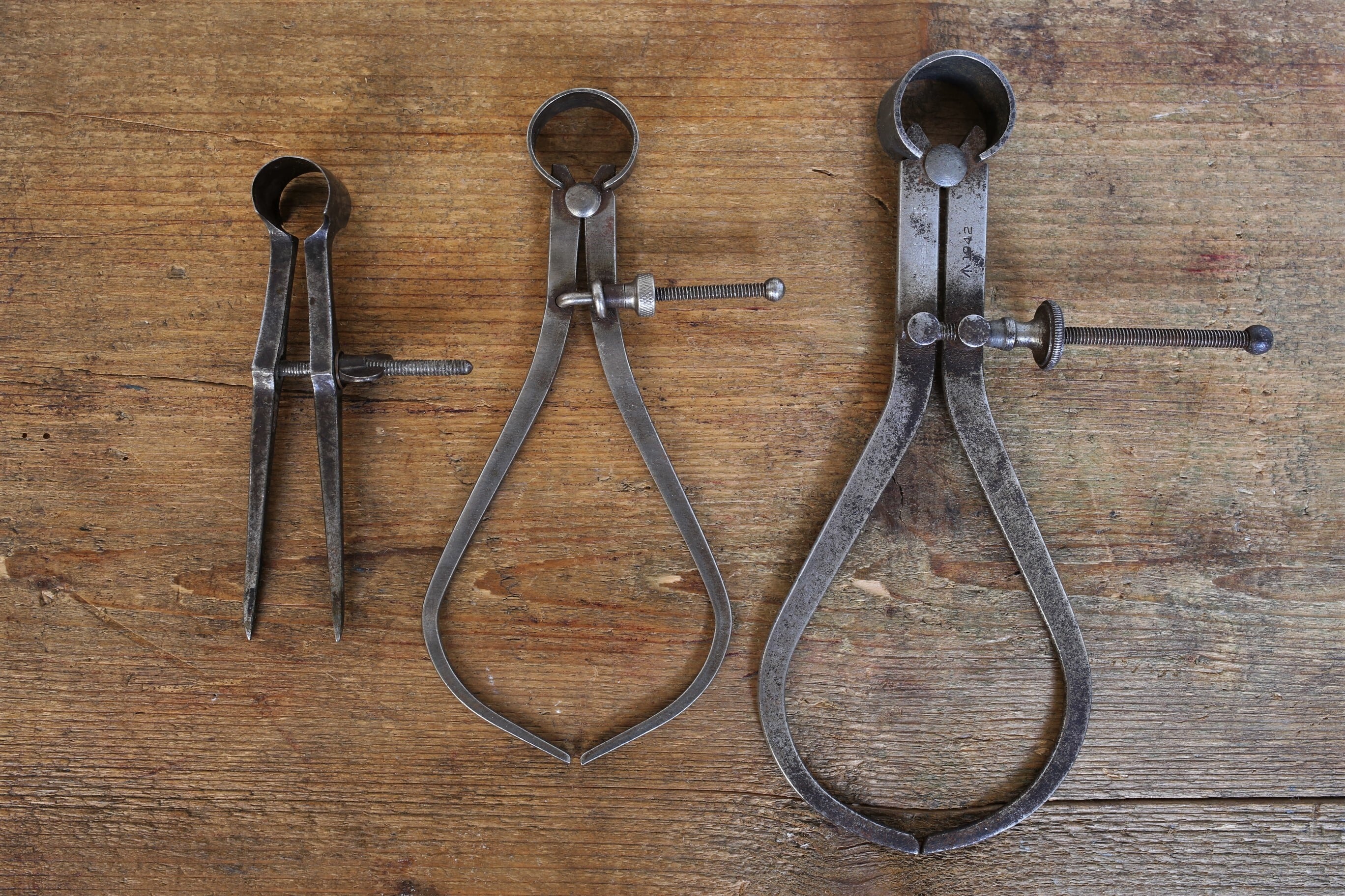 ウィール M.R Paris 8 フランス　靴工具　アンティーク フランス アンティーク 工具 キャリパー カリパス（大） N-2208 | EMUPARIS