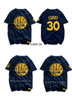 【トップス】WARRIORS 高品質なバスケットボール半袖Tシャツ（好きな名前と数字をカスタマイズできる） 2203012250Y