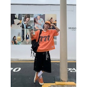 VINTAGE ストリート 777Vネック スポーツTシャツ T1757