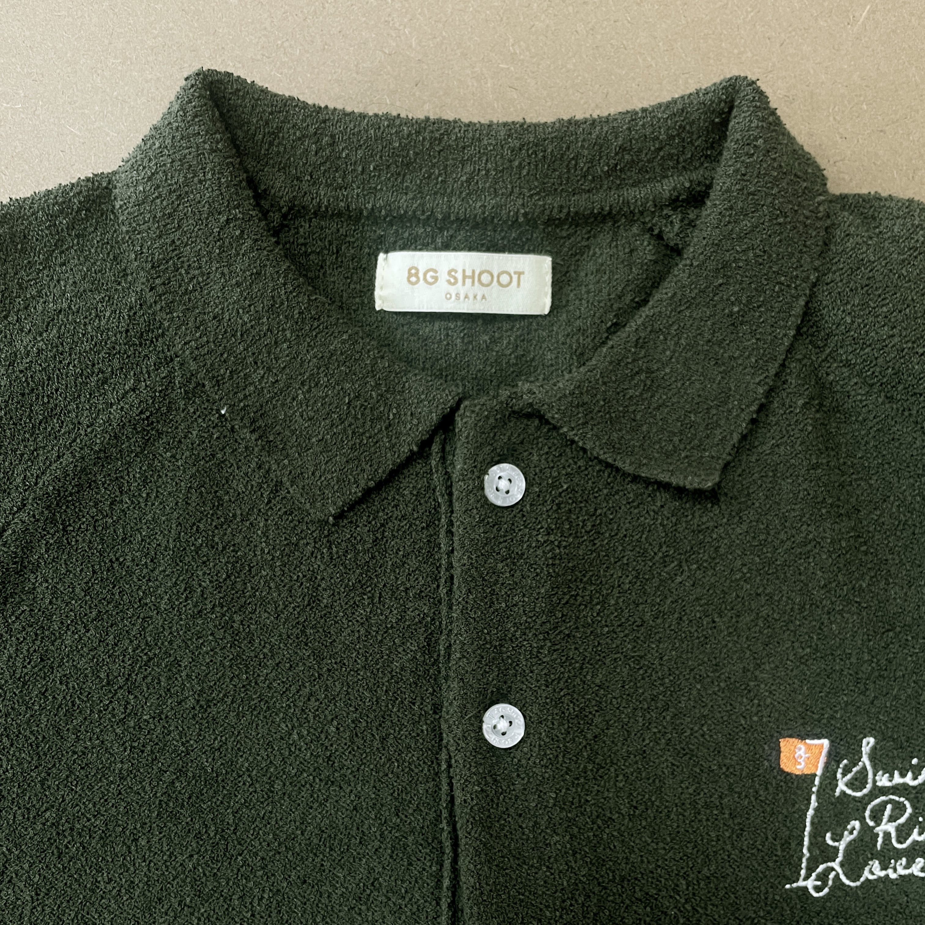 SUPER SOFT PILE KNIT POLO SHIRT -KHAKI- | 8G SHOOT WEBSTORE