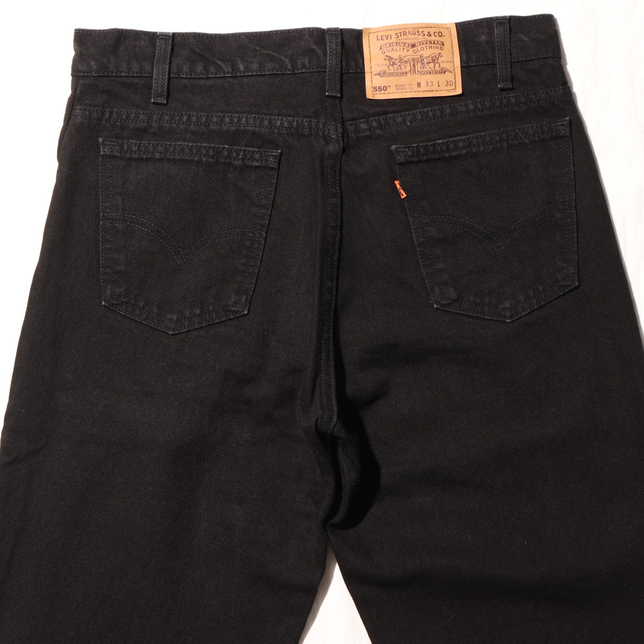 極美品 33×30 Levi’s 550 USA オレンジタブ 95年サルファーブラック デニムパンツ