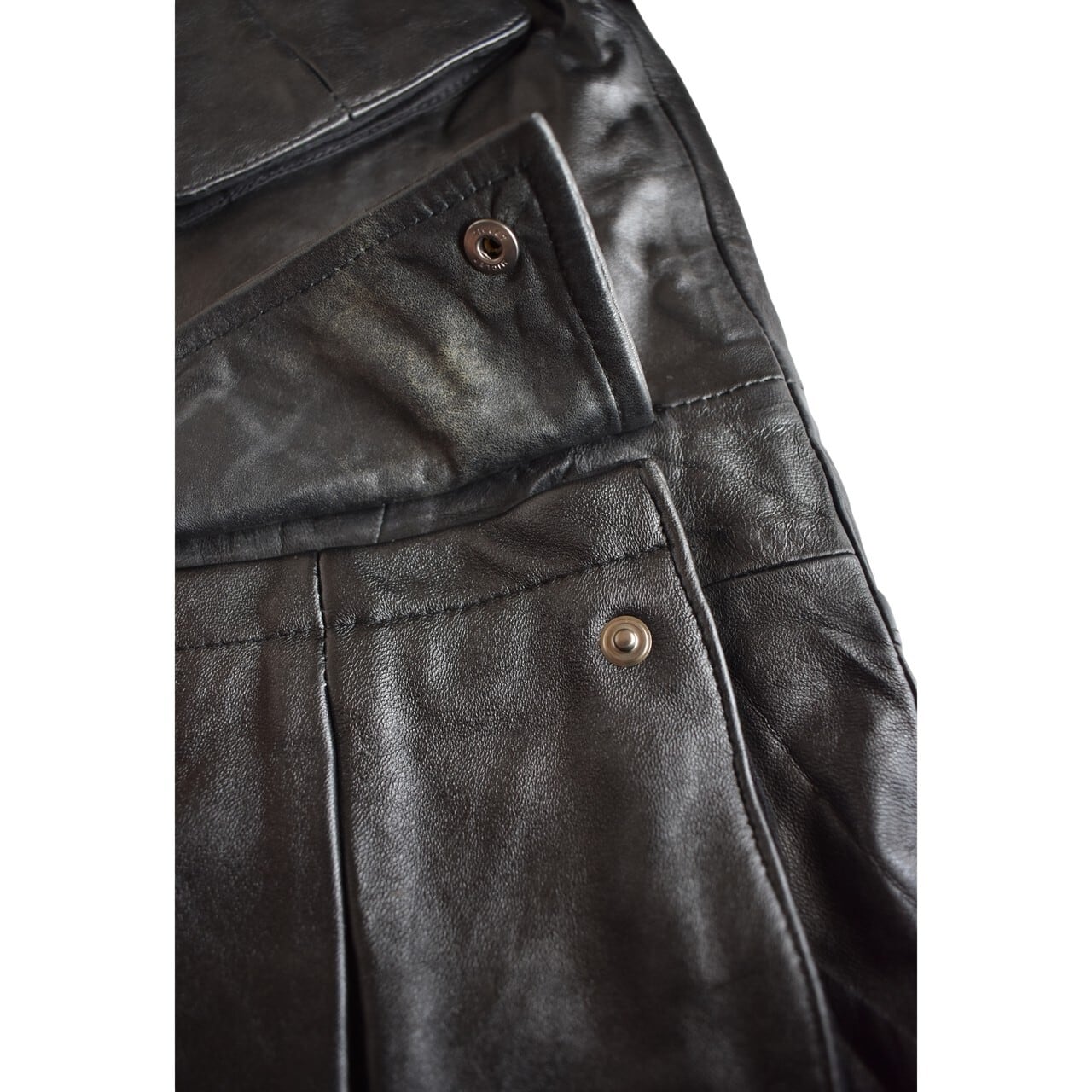 yoused / REMAKE LEATHER JUNGLE FATIGUE JACKET - リメイク レザー