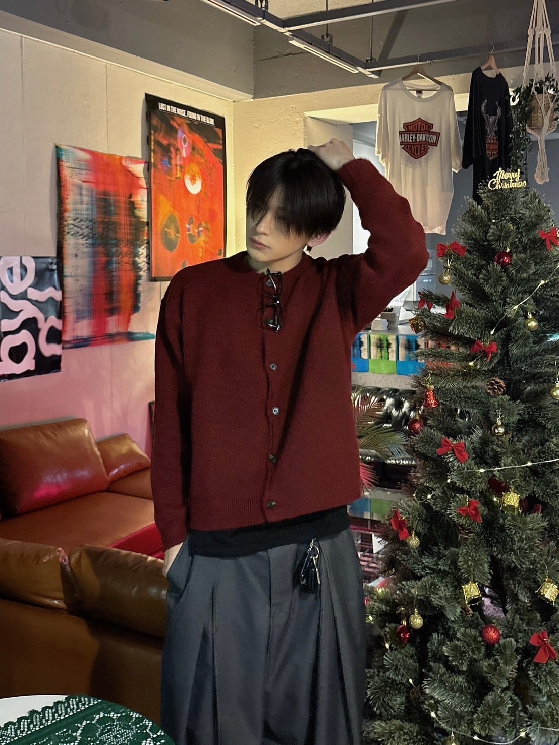 即納】RADIANT Cropped round cardigan | 韓国ファッション セレクト