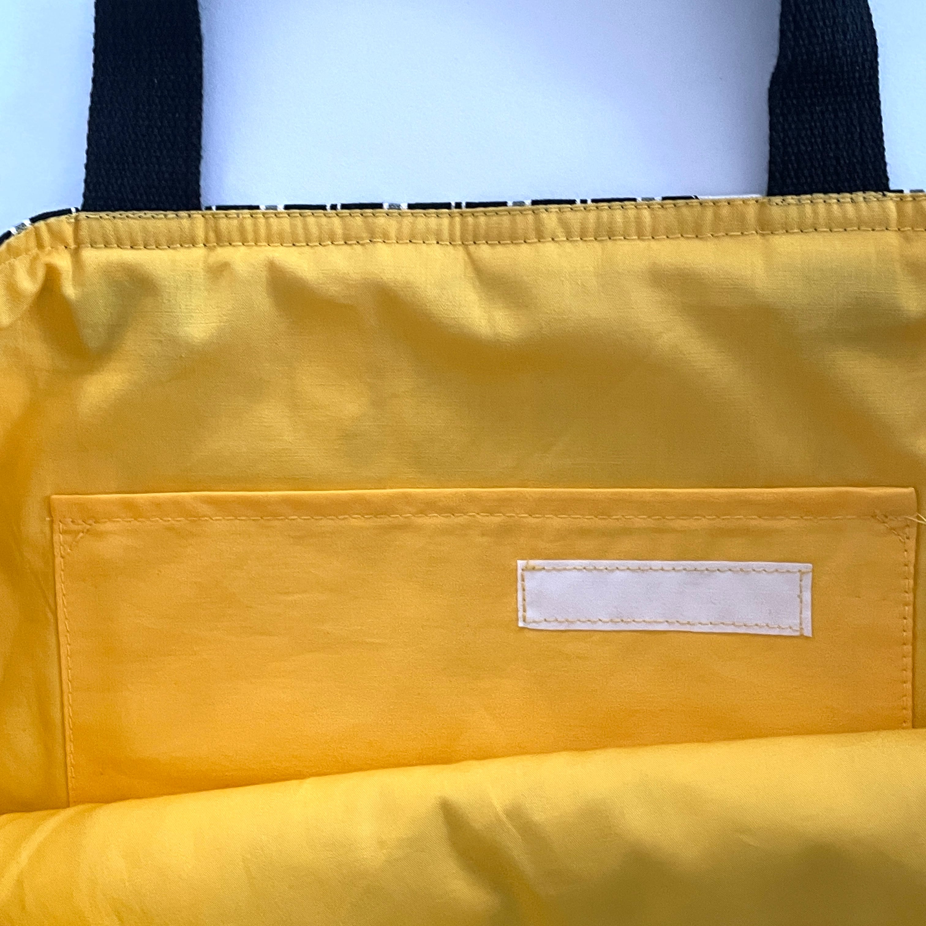 大きめサイズ 白くまレッスンバッグ 大きめ内ポケット付 38×45