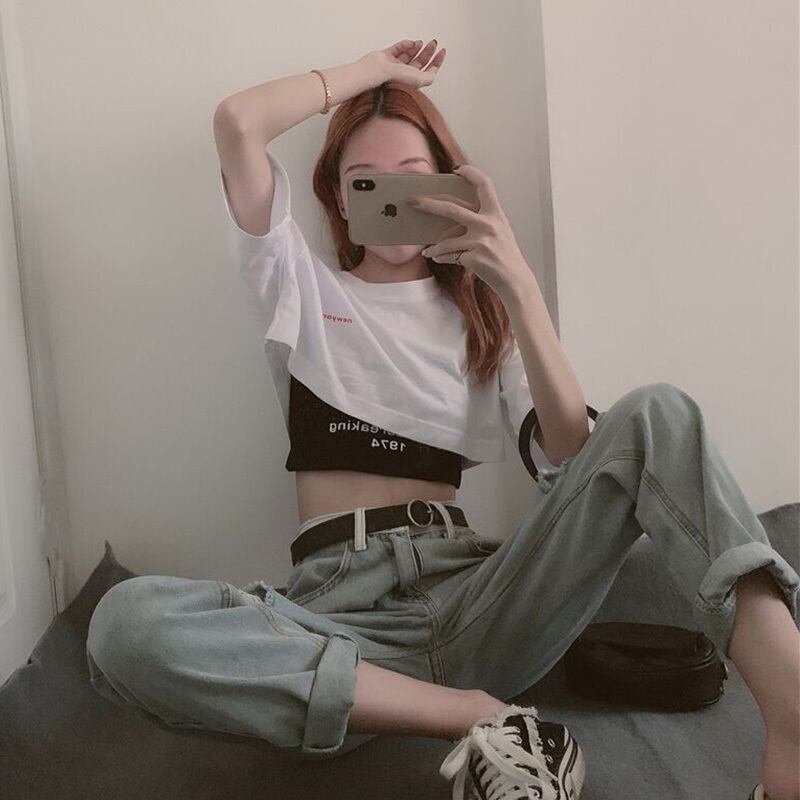 スーツ2020新夏夏ショートバージョンルーズスチューデント半袖Tシャツ女性トップインタイドネットレッド 萌量不足283586801